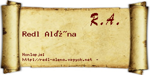 Redl Aléna névjegykártya